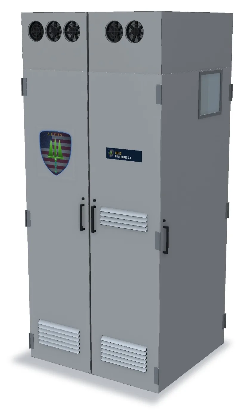 Home Shield 3.0 home unit, garage build, doors closed